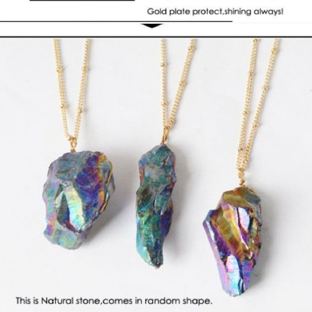 natural stone pendant crystal necklace - Picture 2 of 11